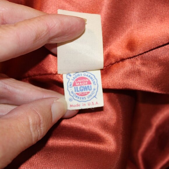 Vintage Garfinkels Womens Wool? Coat Mink Fur Collar Double Breasted NWT Large? - Picture 10 of 16